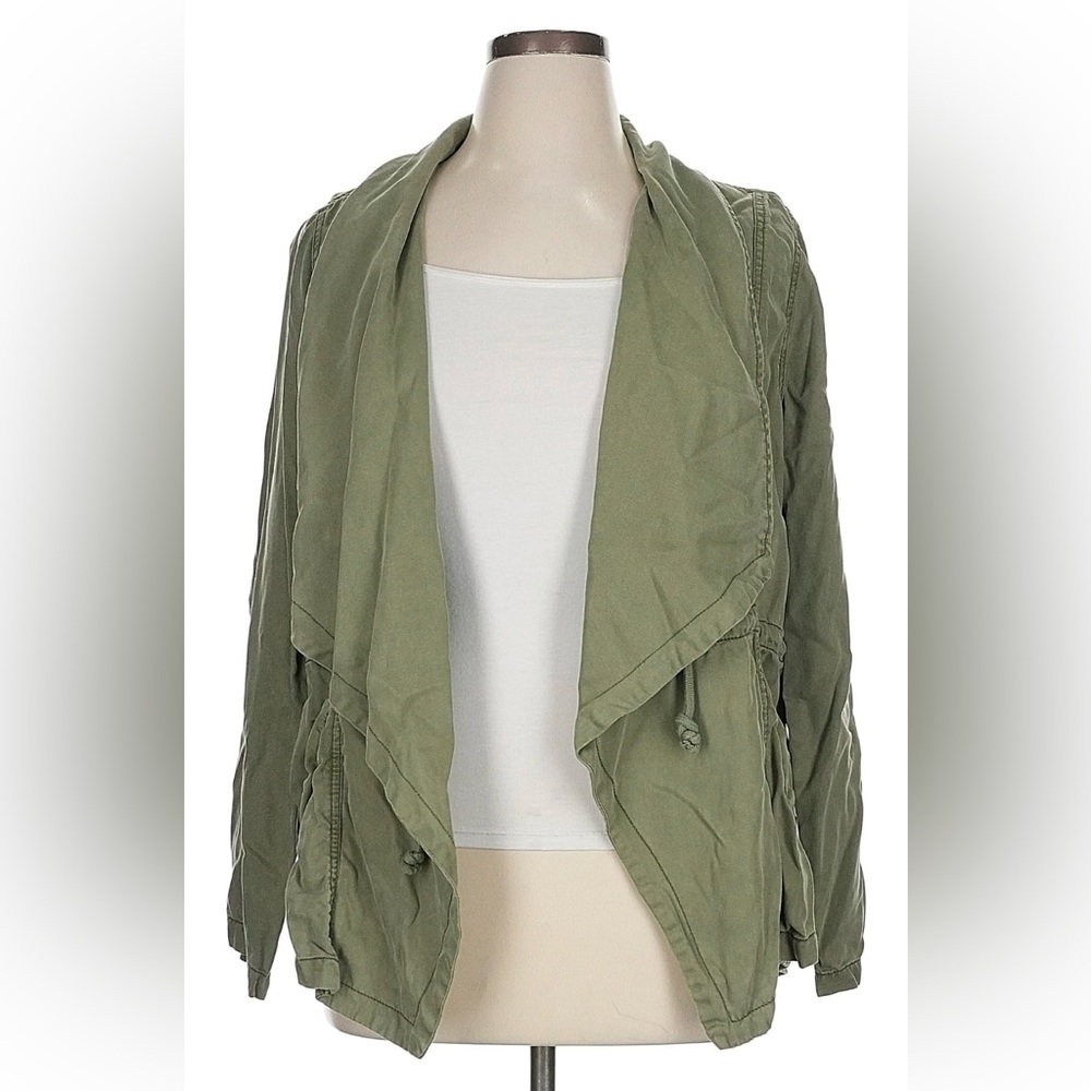 Max Jeans Army Green Open Front Women’s Jacket, Medium